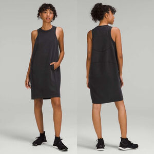 Lululemon Softstreme Back In Action Dress Black sz 4